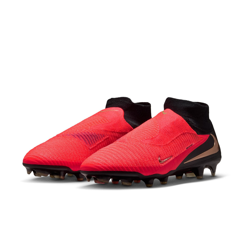 Nike Phantom 6 High Elite FG Firm Ground Soccer Cleats - Bright Crimson/Blur Black