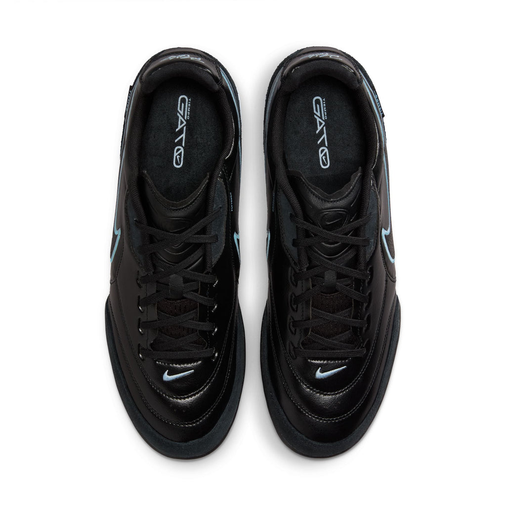 Nike Tiempo Streetgato IN Indoor/Court Low-Top Soccer Shoes-  Black/Obsidian/Ice Blue