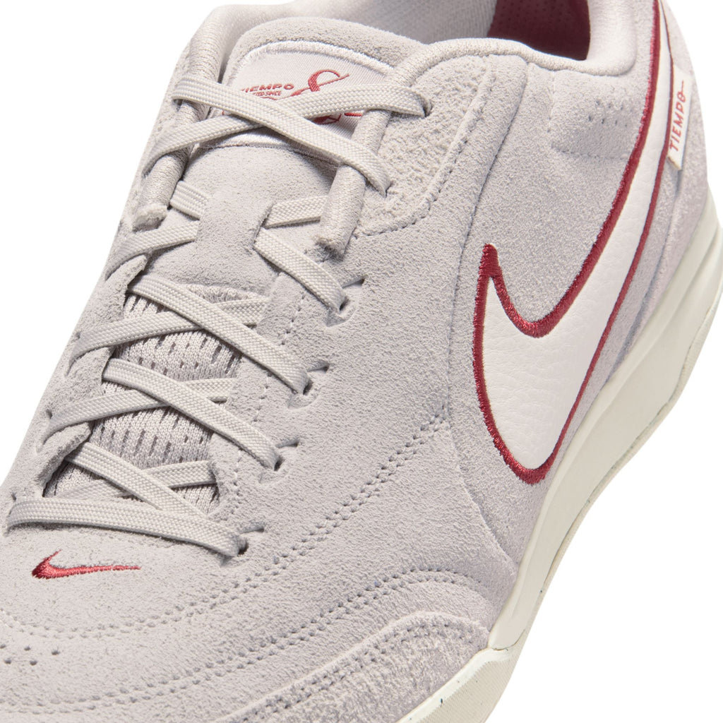 Nike Tiempo Streetgato PRM IN Indoor/Court Low-Top Soccer Shoes-  Moon Particle/Chalk/Team Red
