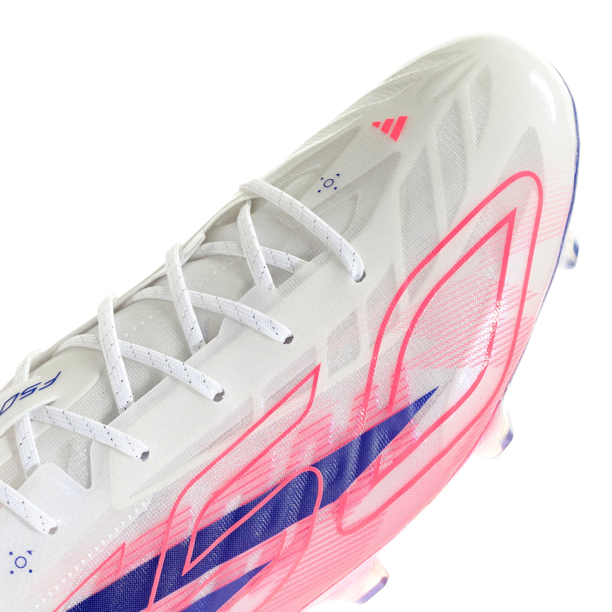 adidas F50 Hyperfast EVO FG Firm Ground Soccer Cleats- Cloud White / Solar Purple / Solar Turbo
